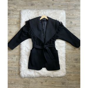 VTG Donnybrook L Wool Fringe Coat Western Jacket